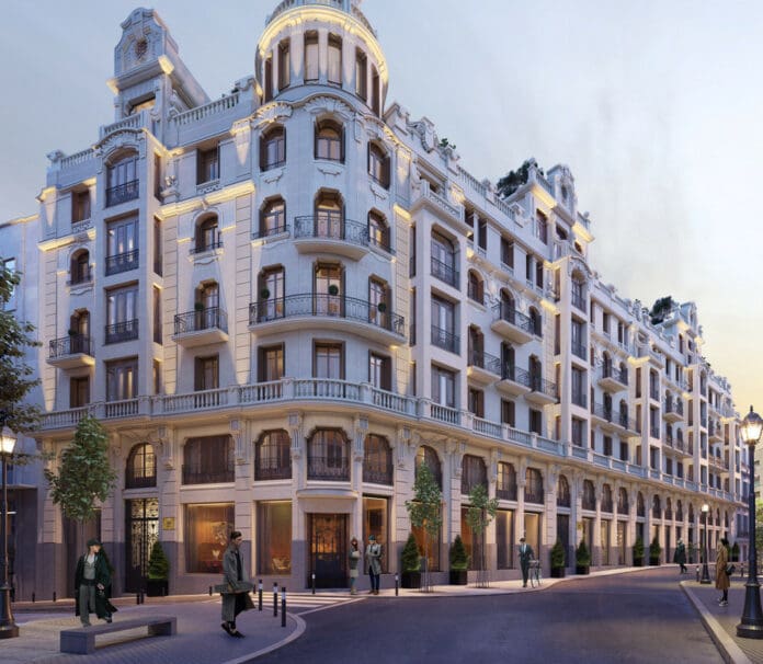 Les SLS Madrid Infantas Residences ouvriront en 2025 et comprendront 33 résidences de luxe avec services hôteliers. Source : SLS Hotels & Residences : SLS Hotels & Residences.