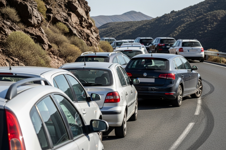 Une foule de voitures mal garées oblige à annuler la spéciale Tejeda-San Mateo du Rallye des Îles Canaries.