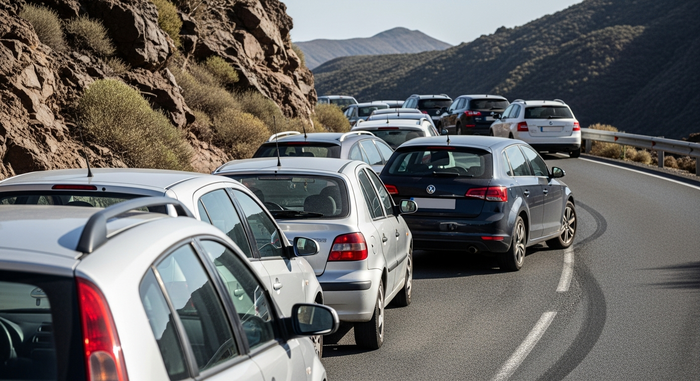Une foule de voitures mal garées oblige à annuler la spéciale Tejeda-San Mateo du Rallye des Îles Canaries.
