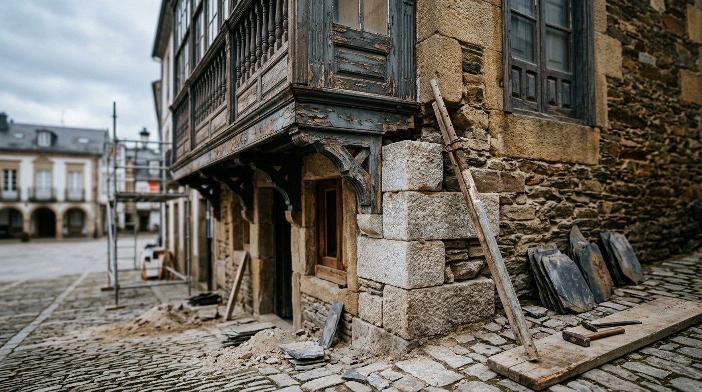 900.000 euros pour couronner la Plaza de España rénovée de Ribadeo en réhabilitant la Casa Maseda, datant de 1880.