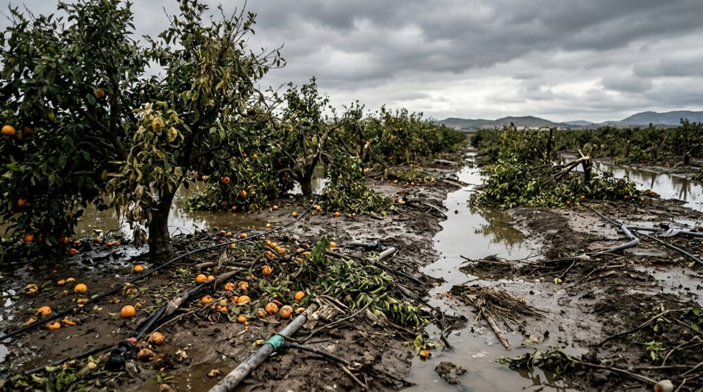Espagne : les pertes agricoles liées à la dernière DANA évaluées à 21 millions d'euros sur 9 000 hectares en Communauté valencienne