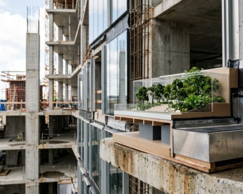Ainsi sera la nouvelle Torre Norte de Juan Carlos I : 21 étages, jardin ouvert et protection contre l'eau.