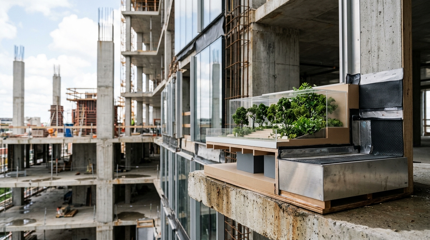 Ainsi sera la nouvelle Torre Norte de Juan Carlos I : 21 étages, jardin ouvert et protection contre l'eau.